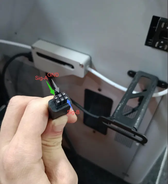 Måling af modstand på 6Pin-kabel tilsluttet buffer - billede 1