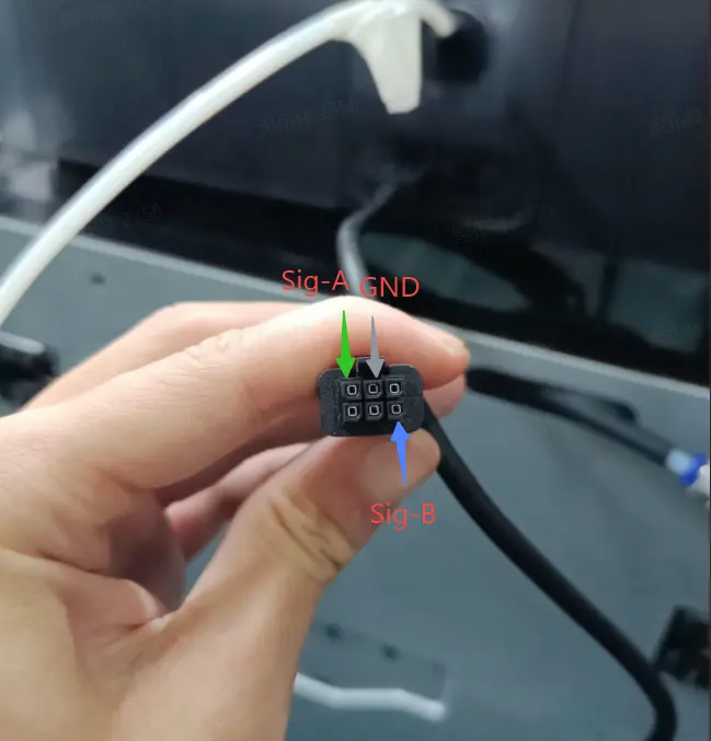 Måling af modstand på 6Pin-kabel tilsluttet AMS