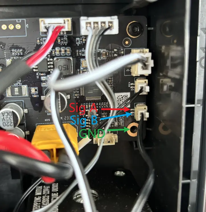 Måling af modstand på varmemodulets styrekort på X1E