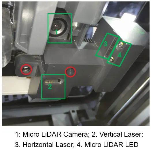 Detaljeret visning af Bambu Lab Micro LiDAR
