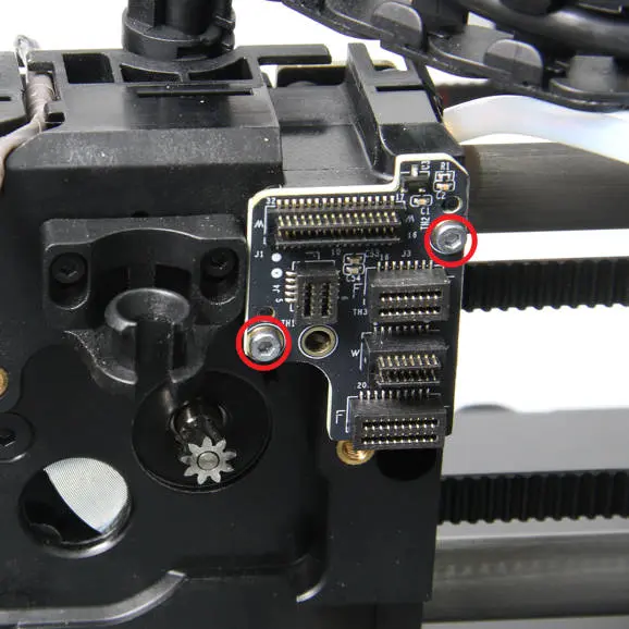 Fjernelse af extruder-tilslutningskort - Fig. 1-5-2