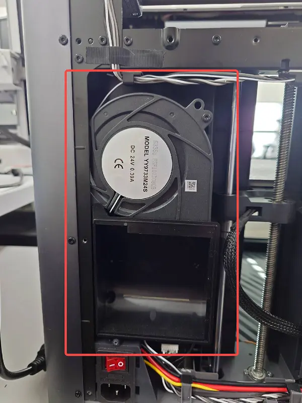 Placering af luftfiltreringsventilator på X1E