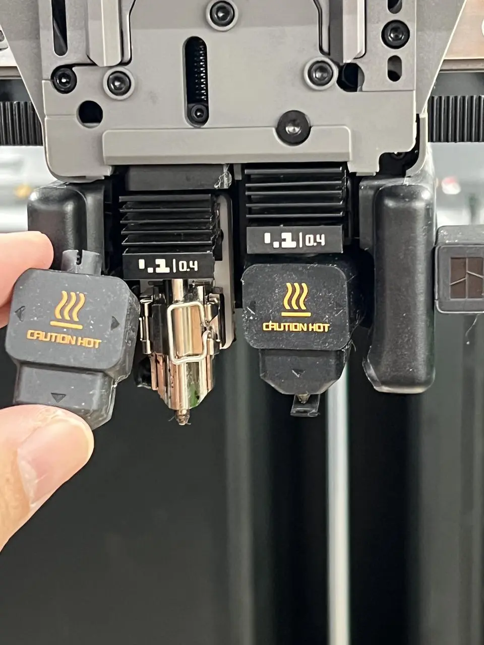 Silicone-sokken er fjernet fra H2-seriens hotend