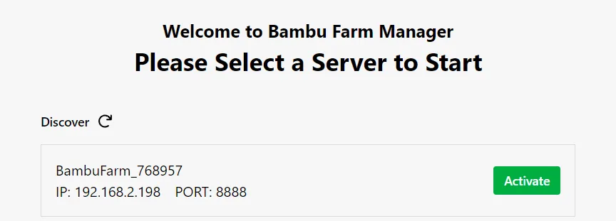 Automatisk søgning efter Farm Manager-server