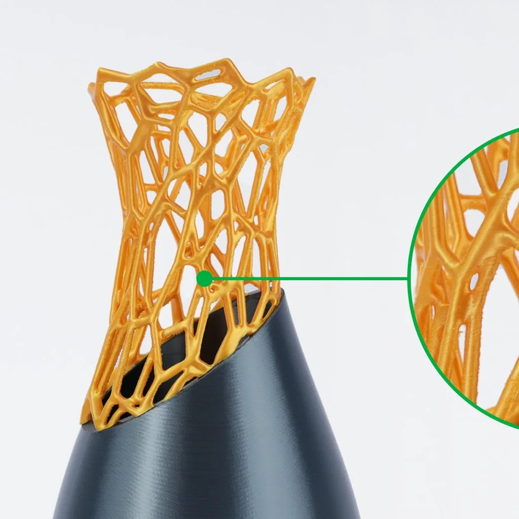Bambu Lab PLA Silk+: to-farvet vase