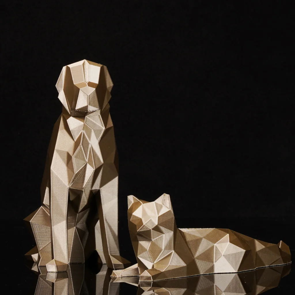 Bambu Lab PLA Metal: low-poly figurer