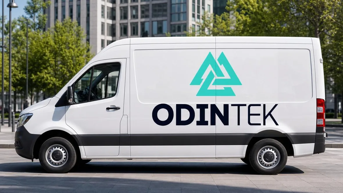ODINTEK-folie på firmabil