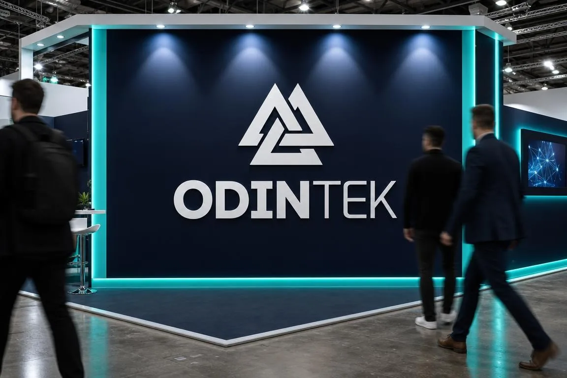ODINTEK messestand i folie