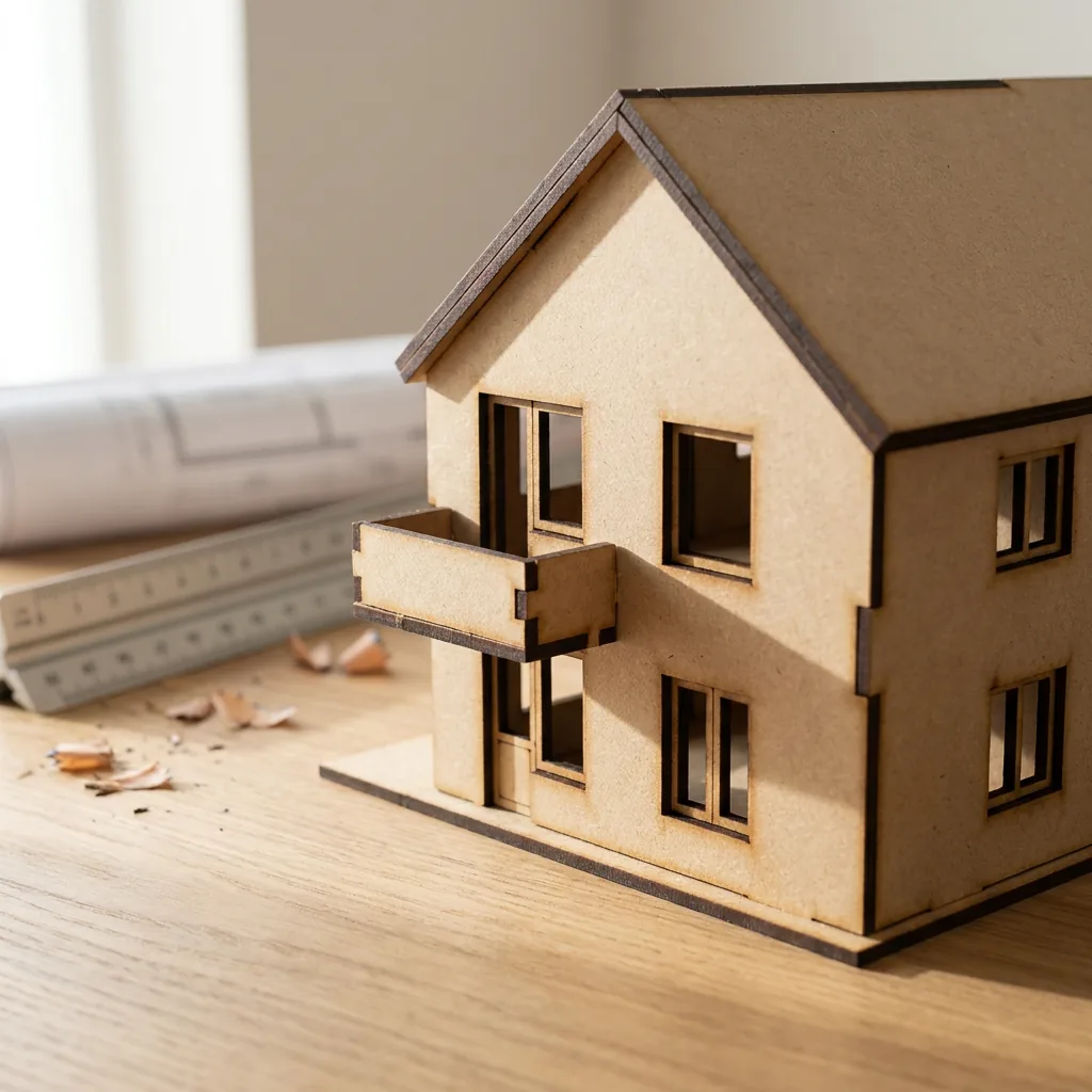 Arkitektmodel i MDF