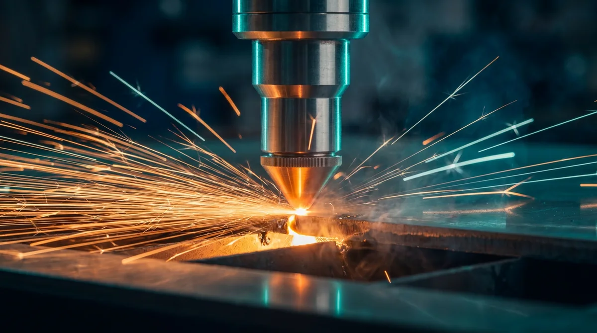 Fiber laser skærer i metal