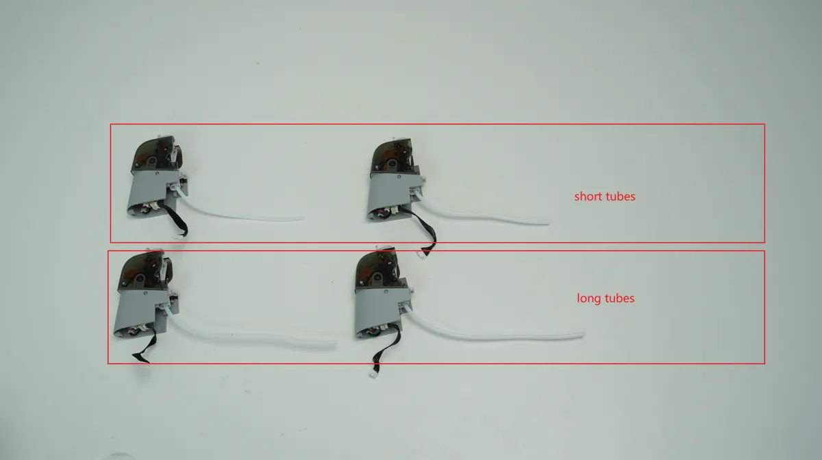 Feeder-enheder med lang PTFE-slange til slot 1 og 4