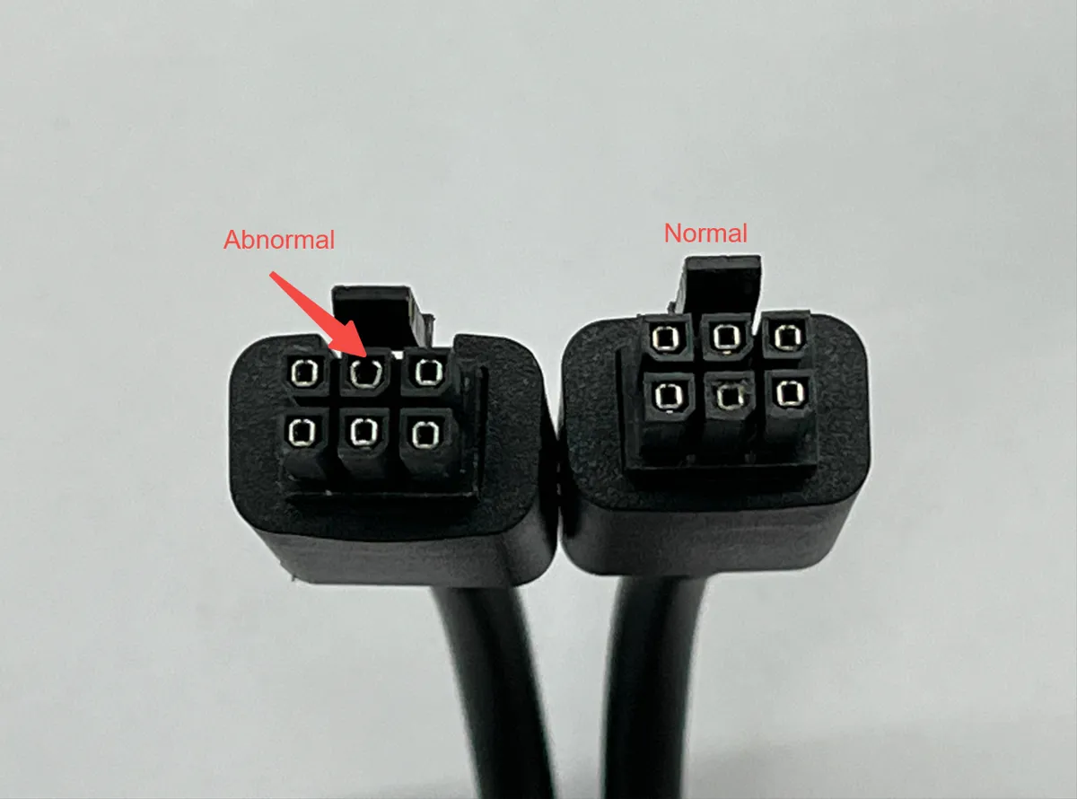 Inspektion af ben i Bambu Bus-kabel med 6 ben