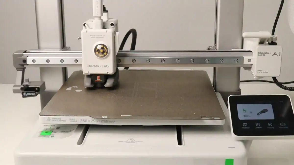 Luftprint på A1, hvor dysen ikke ekstruderer filament