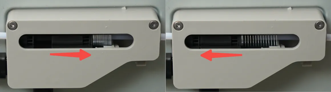 Bufferens glider, fjeder og sensor