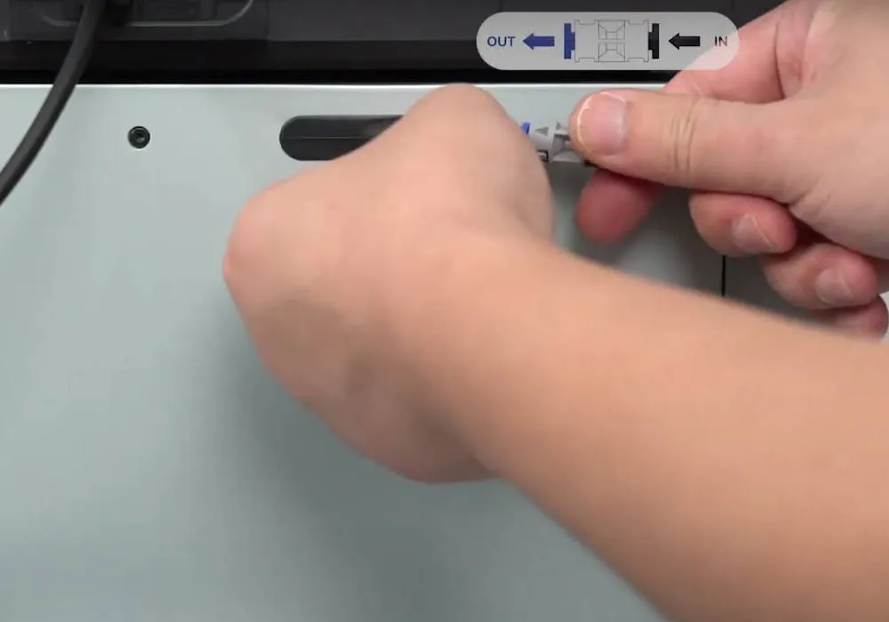 Ny PTFE-slange tilsluttet printeren