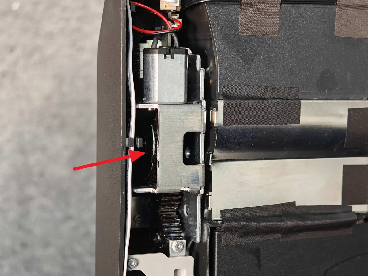 Kontrol af printkort for brandmærker og magneter på tandhjulene