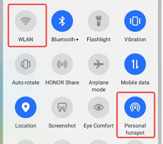 Aktivering af personligt hotspot på telefonen