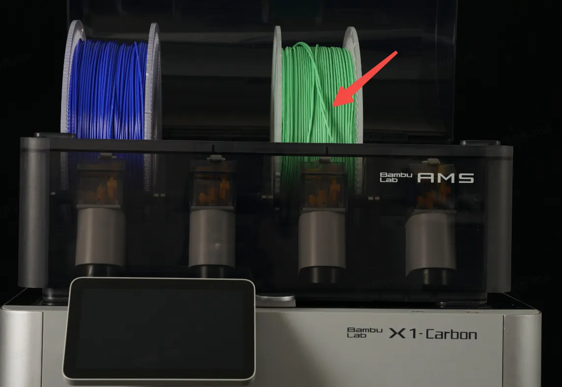 Filtret filament på spolen, der giver for stor modstand