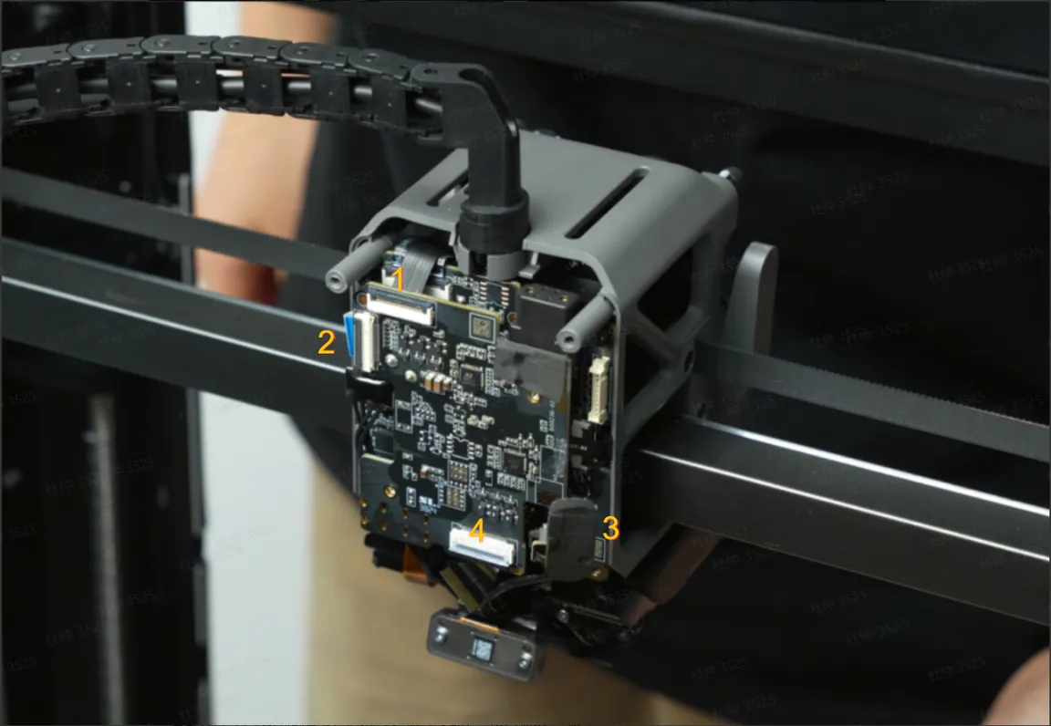Stik mellem skiftemotor, TH-forbindelsesprint og TH board