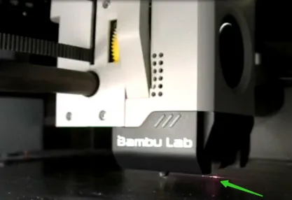 Kontrol af den røde laser under homing via kammerkameraet