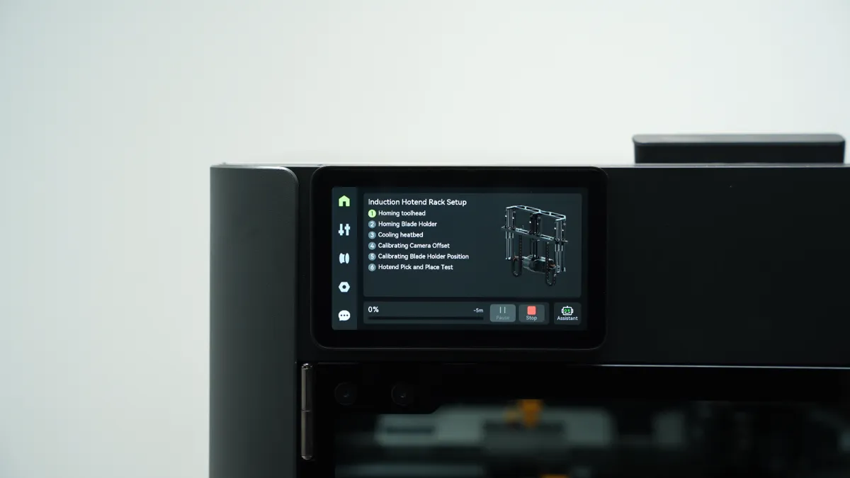 Automatisk initialisering af induktions-hotendens rack