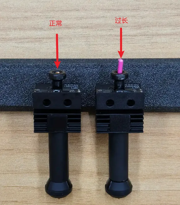 Efter for langt filament øverst på induktions-hotend i slot 1