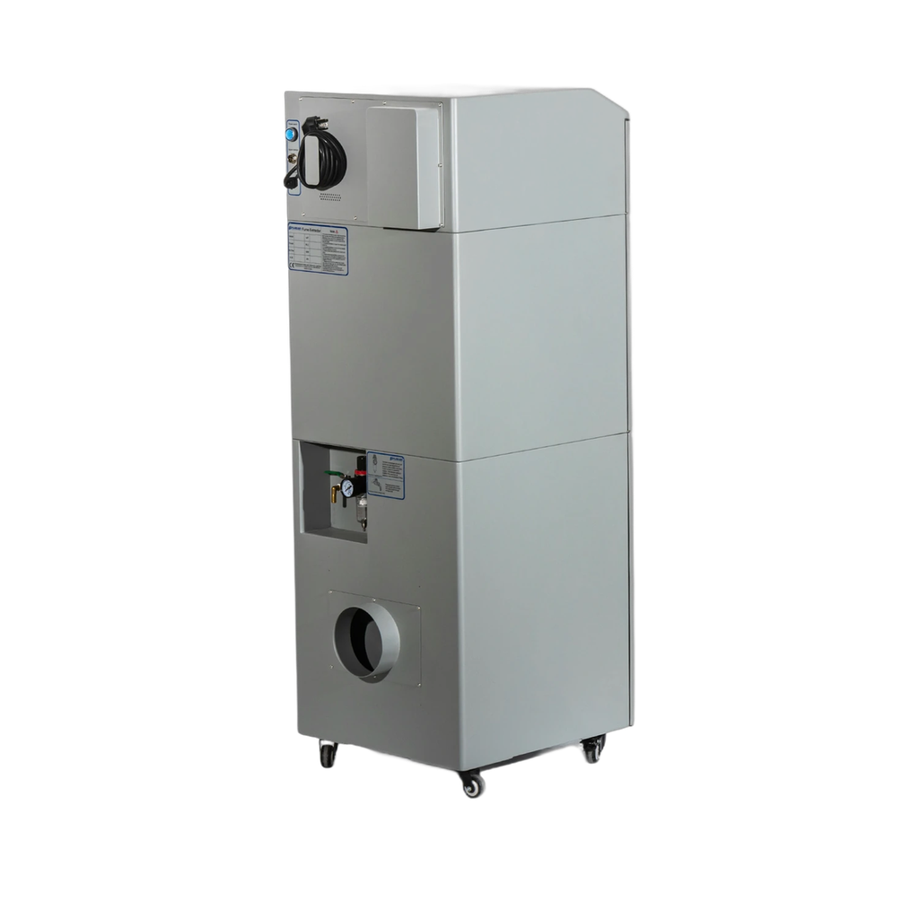 Pure-Air FGS-800 bagside med trykluft og tilslutning