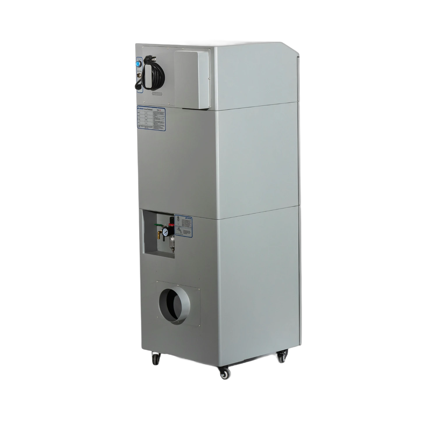 Pure-Air FGS-800 bagside med trykluft og tilslutning