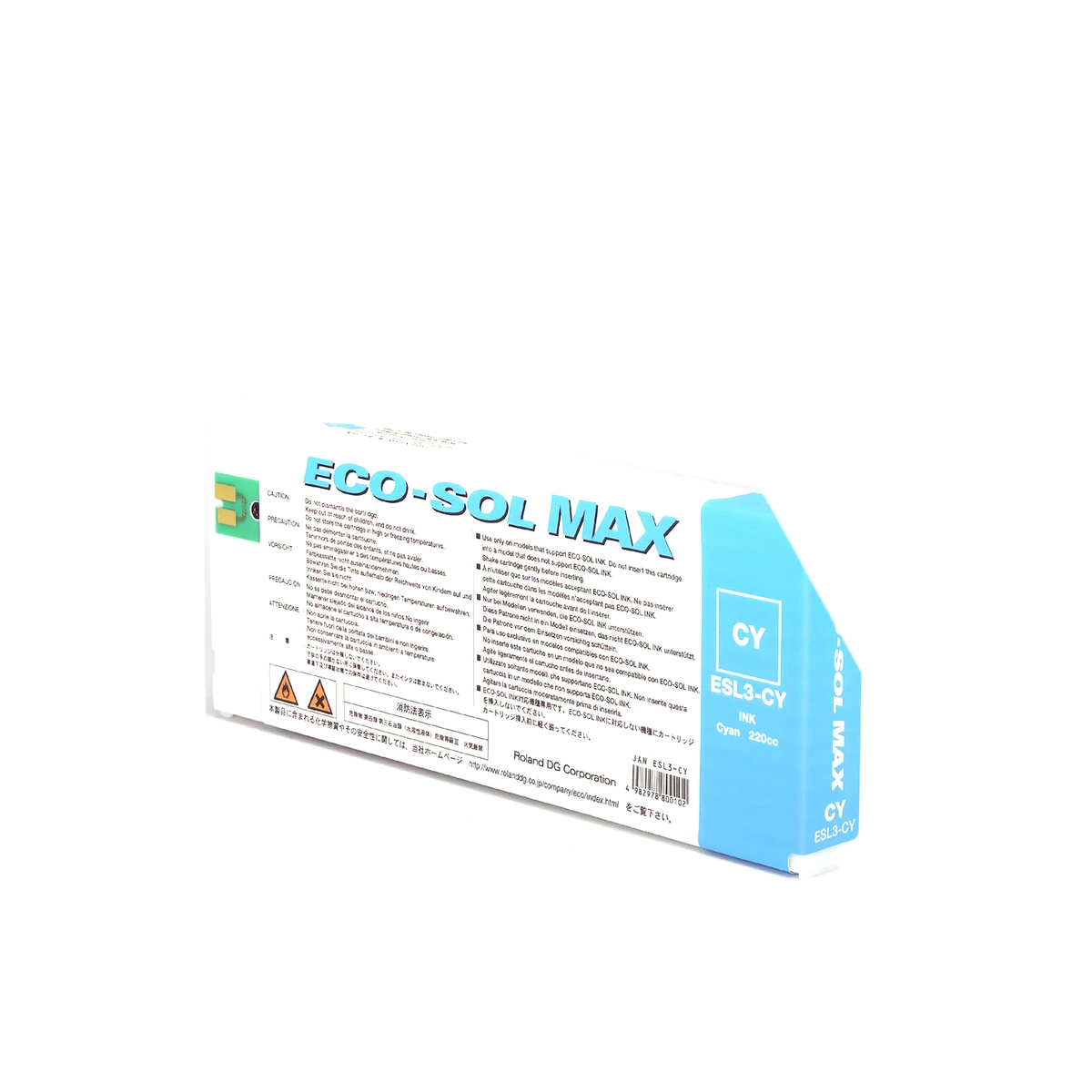 Roland ECO-SOL MAX ESL3 blækpatron cyan 220 ml