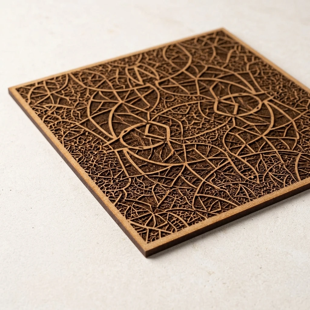 Lasergraveret panel i HDF 3 mm