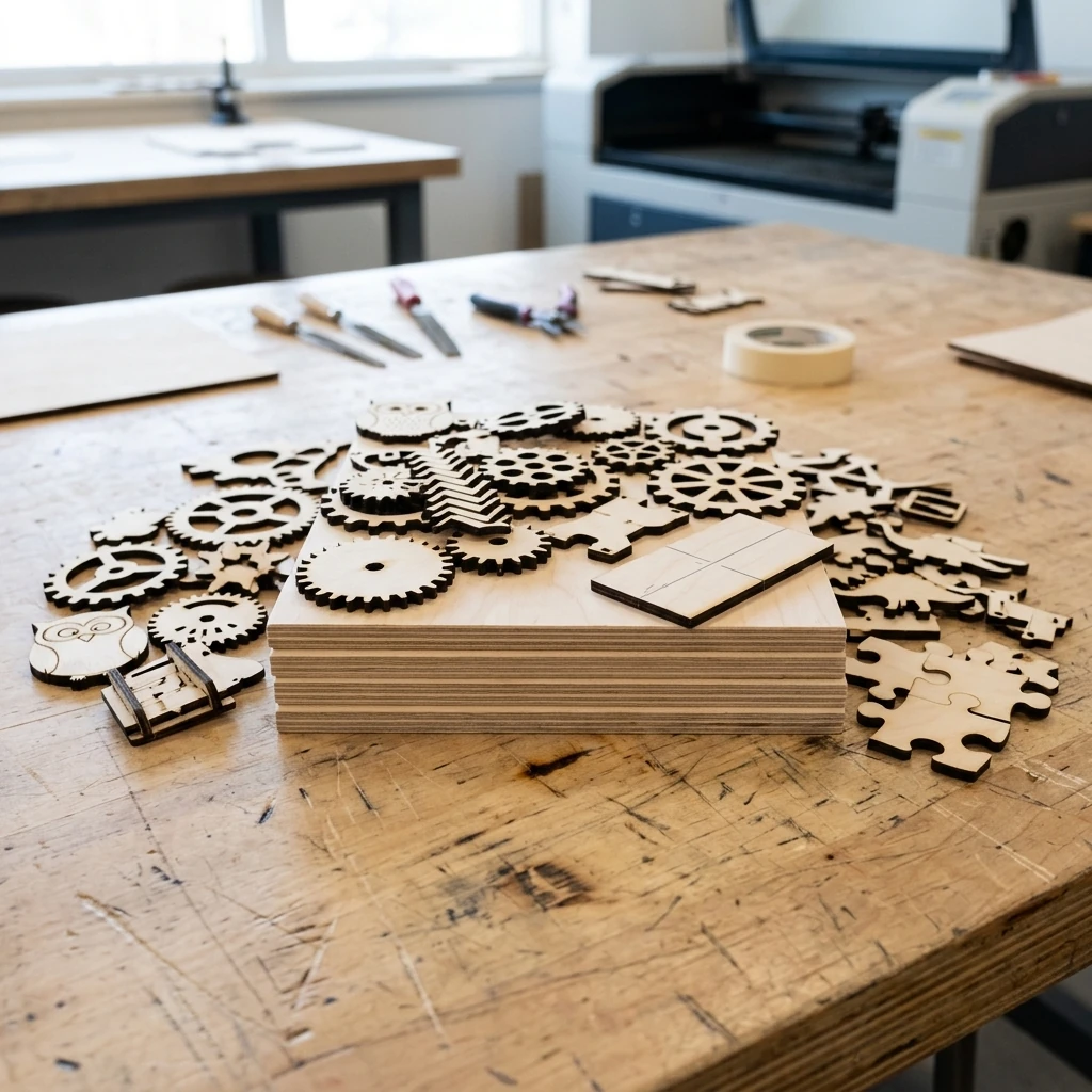 4 mm birkekrydsfiner i skolens makerspace