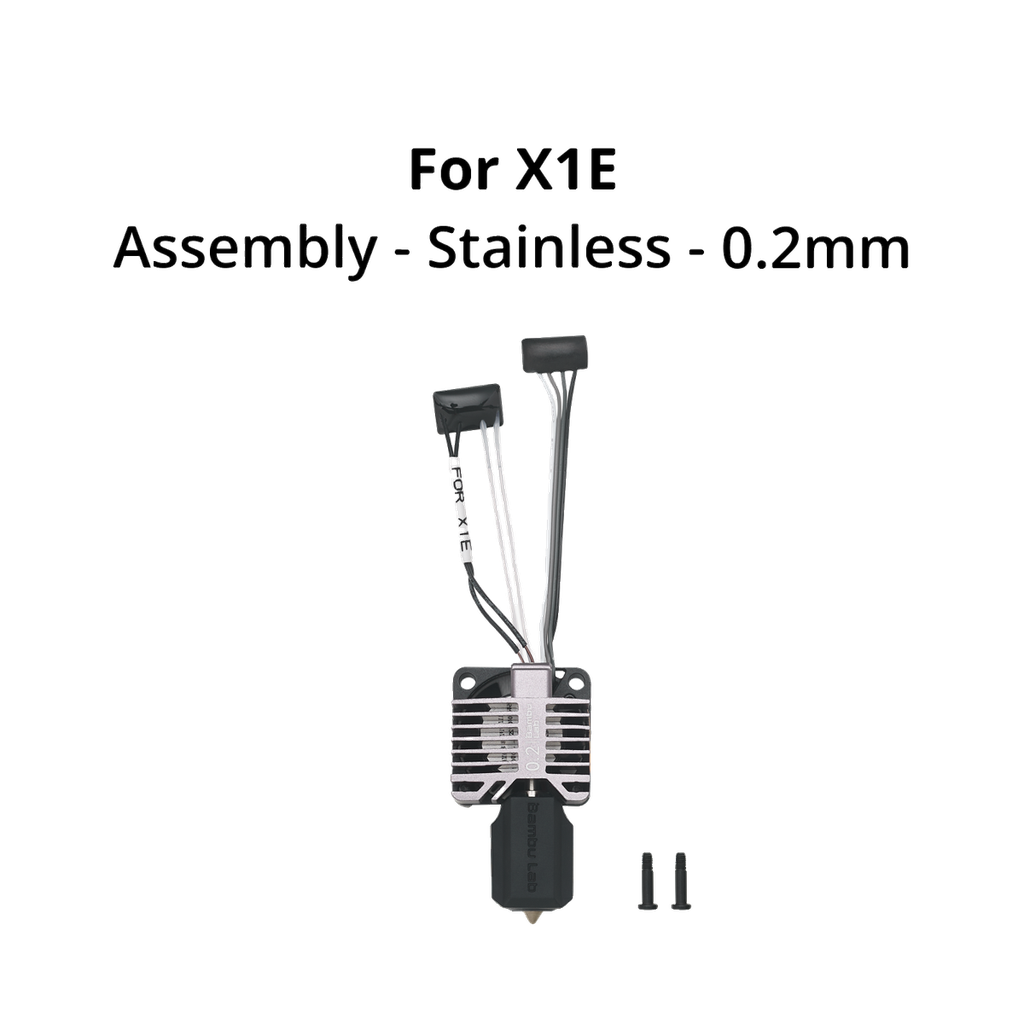 [5555] Bambu Lab - Complete hotend assembly with stainless steel nozzle -0.2mm