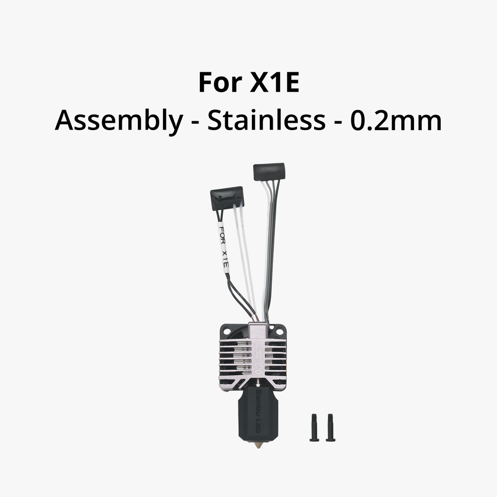 Bambu Lab - Complete hotend assembly with stainless steel nozzle -0.2mm