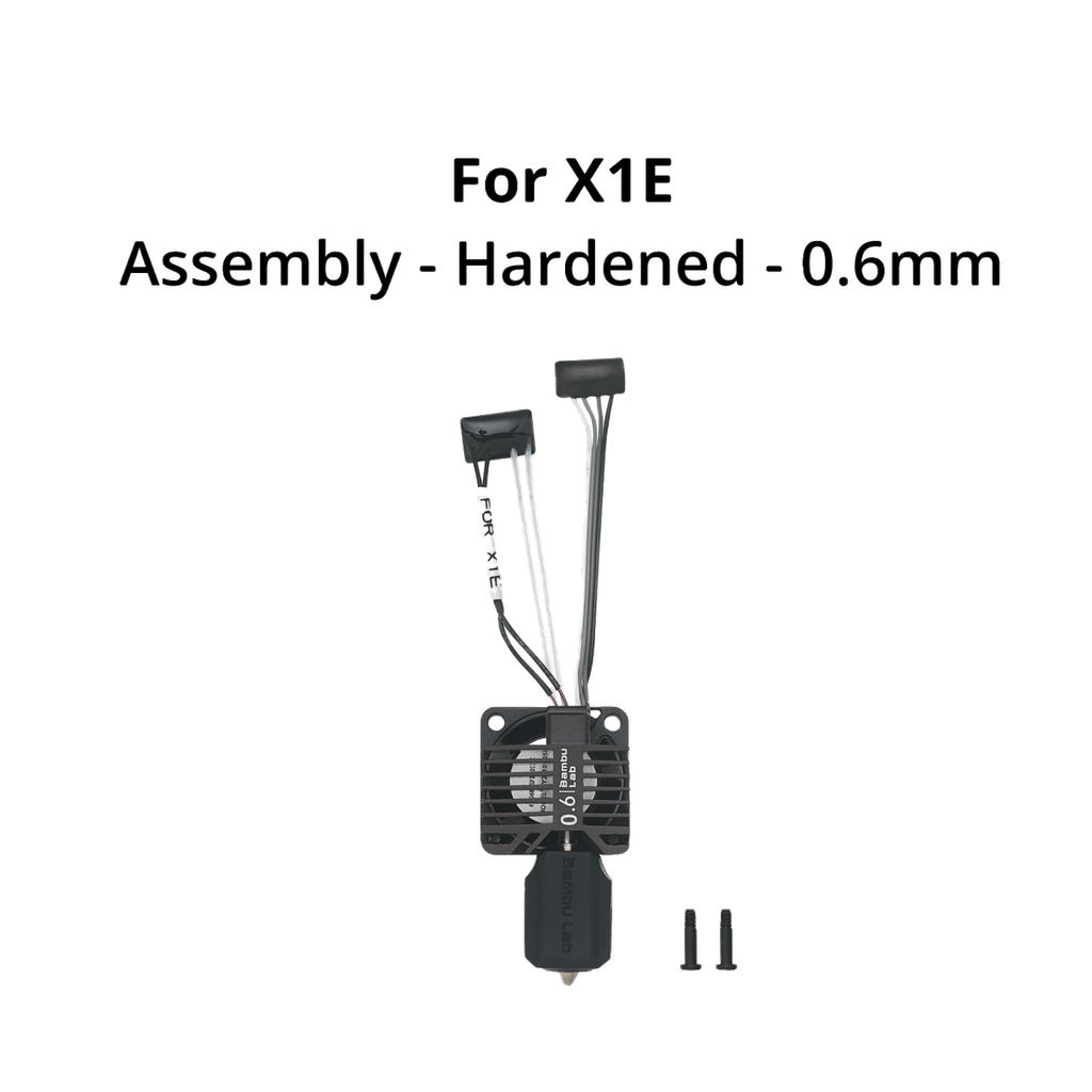 [5557] Bambu Lab - Complete hotend assembly with hardened steel nozzle -0.6mm (X1E)