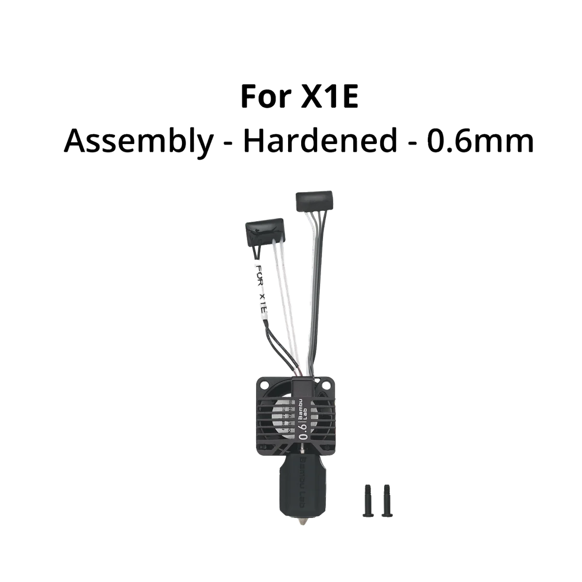 [FAH015] Bambu Lab - Complete hotend assembly with hardened steel nozzle -0.6mm (X1E)