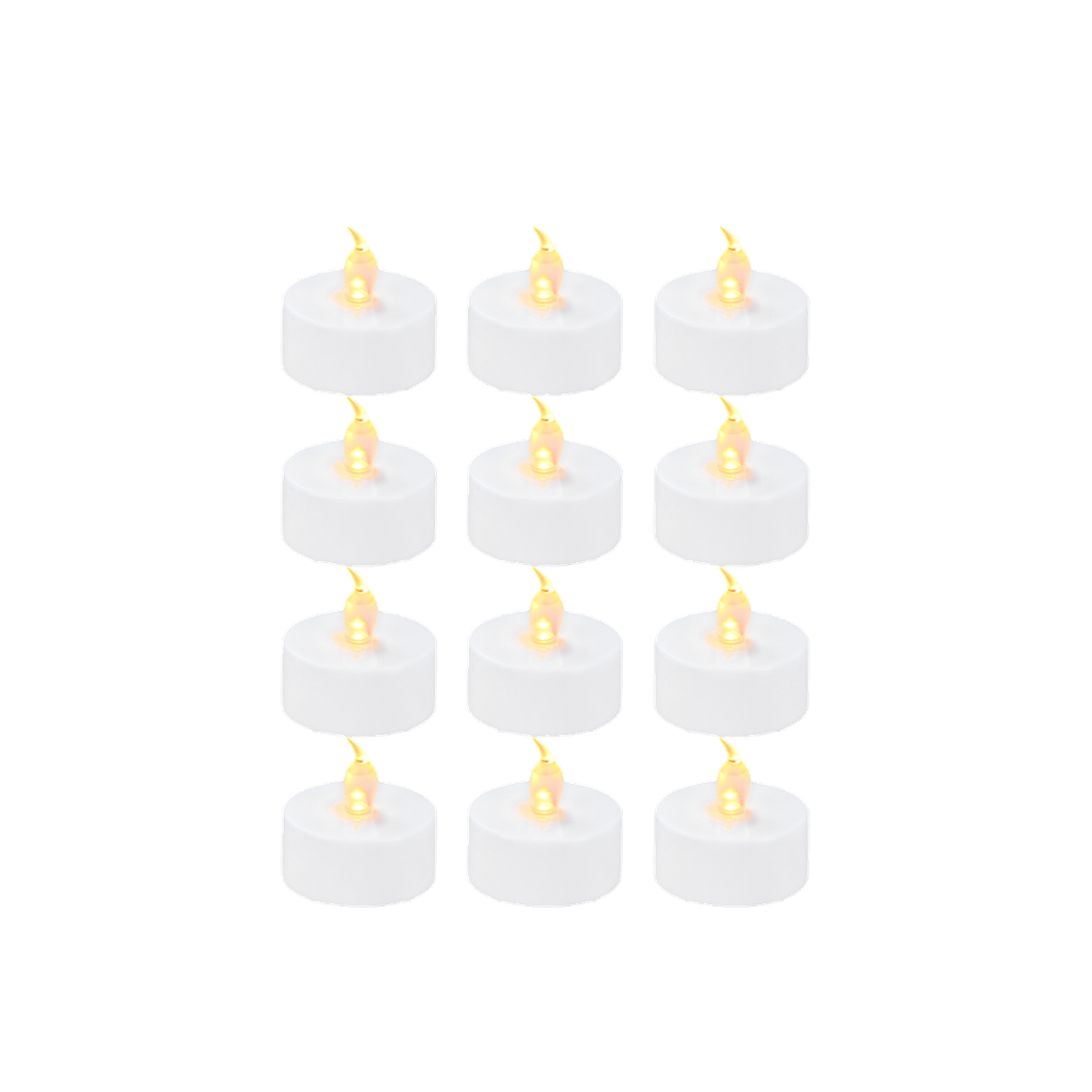 [5742] Bambu Lab - LED Flame Tea Light Candle Set Warm Yellow (12pcs) - KC008