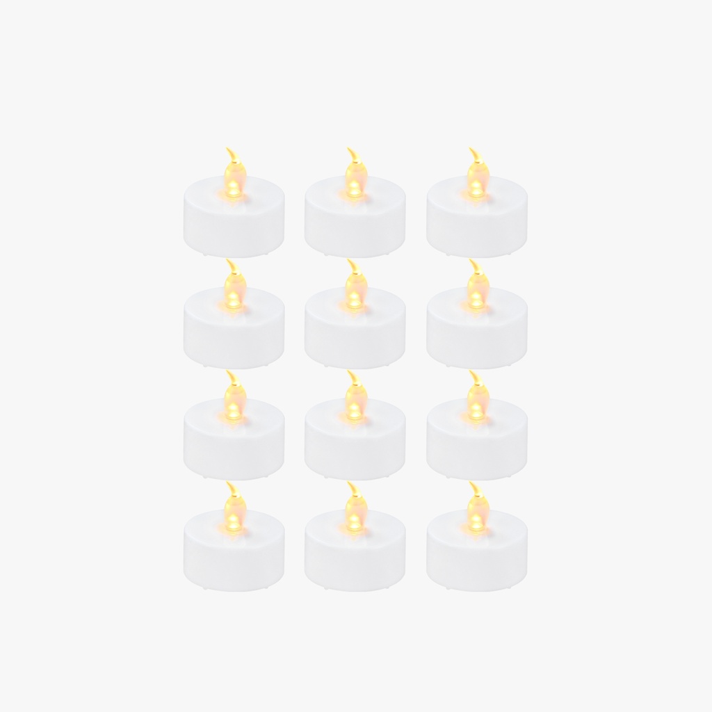 [5742] Bambu Lab - LED Flame Tea Light Candle Set Warm Yellow (12pcs) - KC008