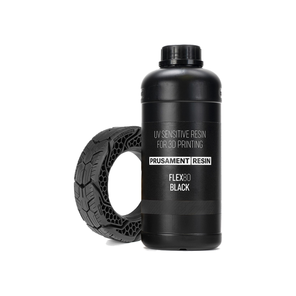 [1314] Prusament Resin Flex80 - 1 kg (Black Resin Flex80 1kg)